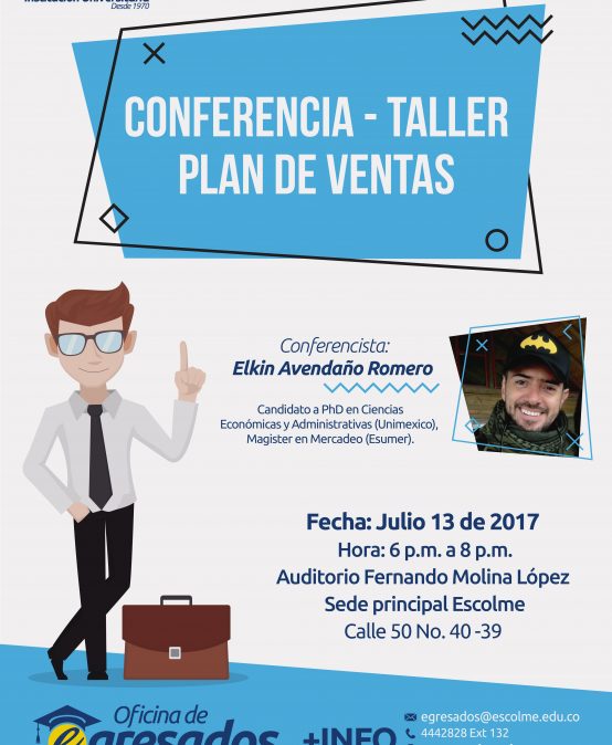 Estás invitado a la Conferencia Taller Plan de Ventas