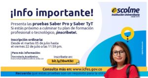 IMPORTANTE: Circular informativa Saber TyT y Saber Pro
